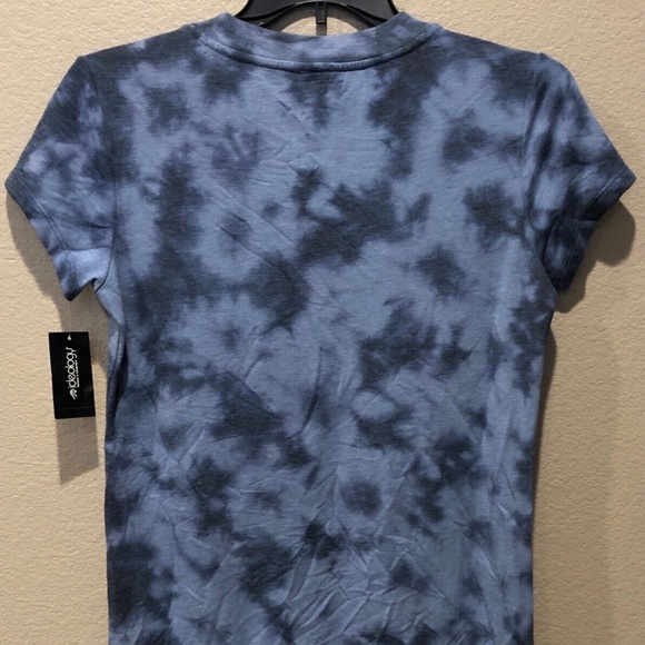(NWT) Ideology Women's Blue Tie Dye V-Neck Short Sleeve Tunic Top Size S - Picture 10 of 12